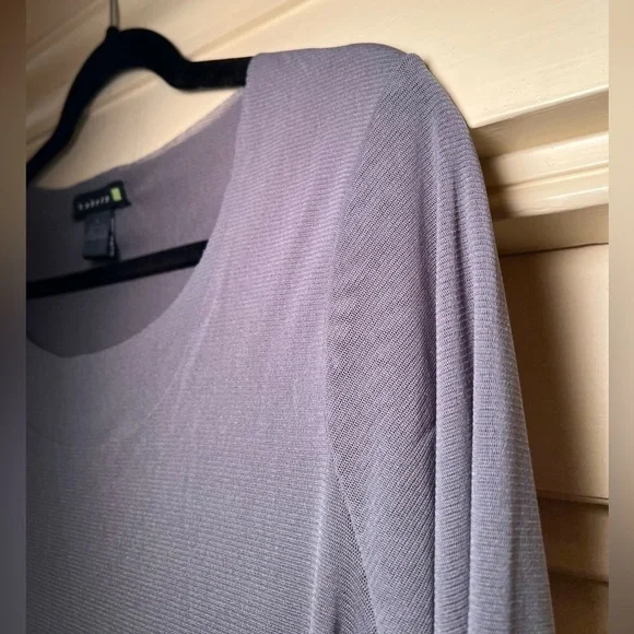 Babette San Francisco Y2K Mesh Sheer Top Shirt 3/4 Sleeve, size large Fairycore - Picture 9 of 15